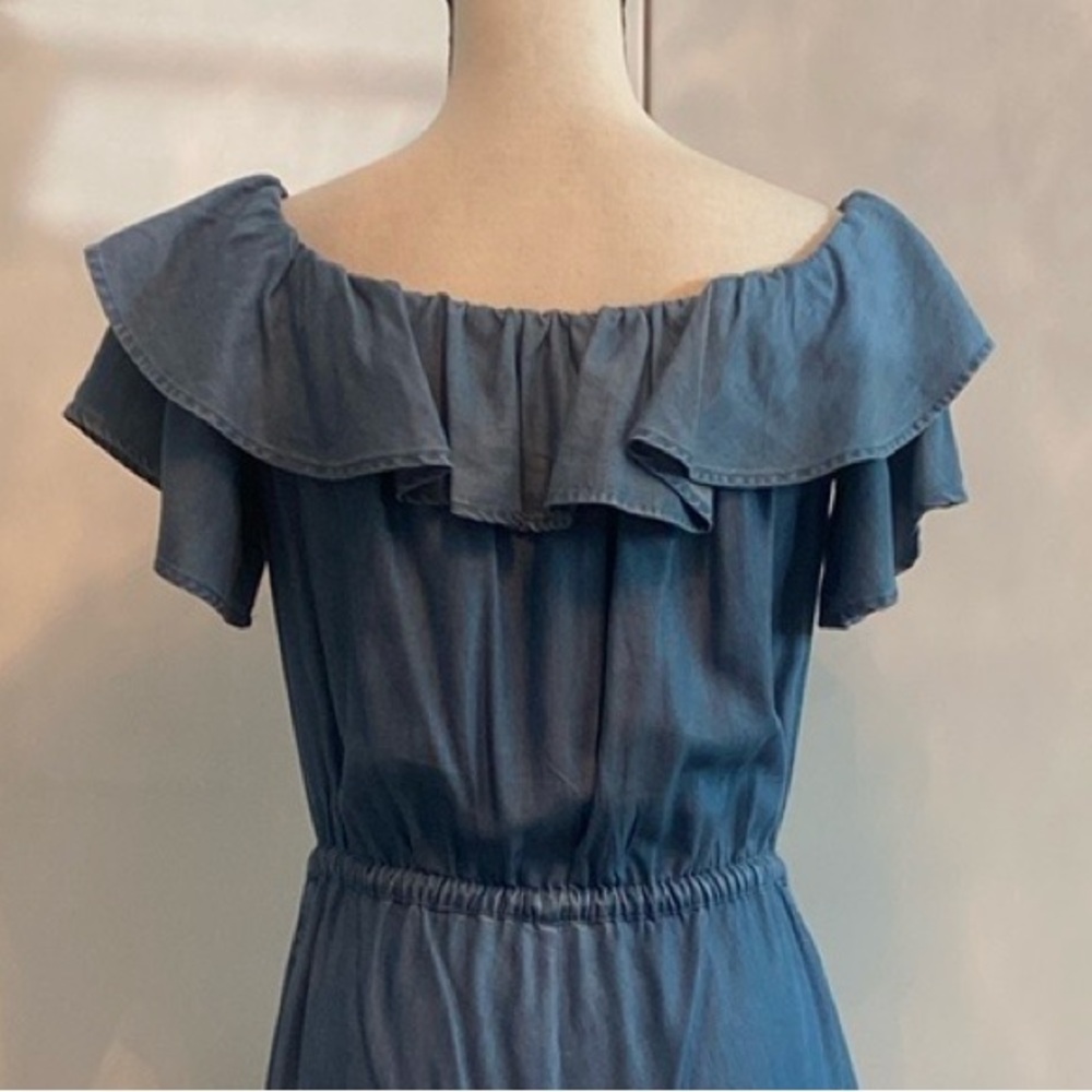 LOFT • Drawstring Chambray Jumpsuit - Picture 10 of 15